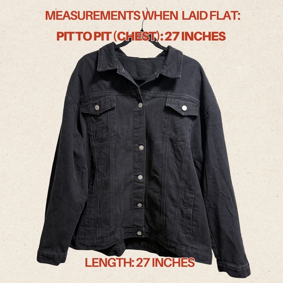 Amazon Women's Classic Black Jean Jacket - Picture 3 of 6